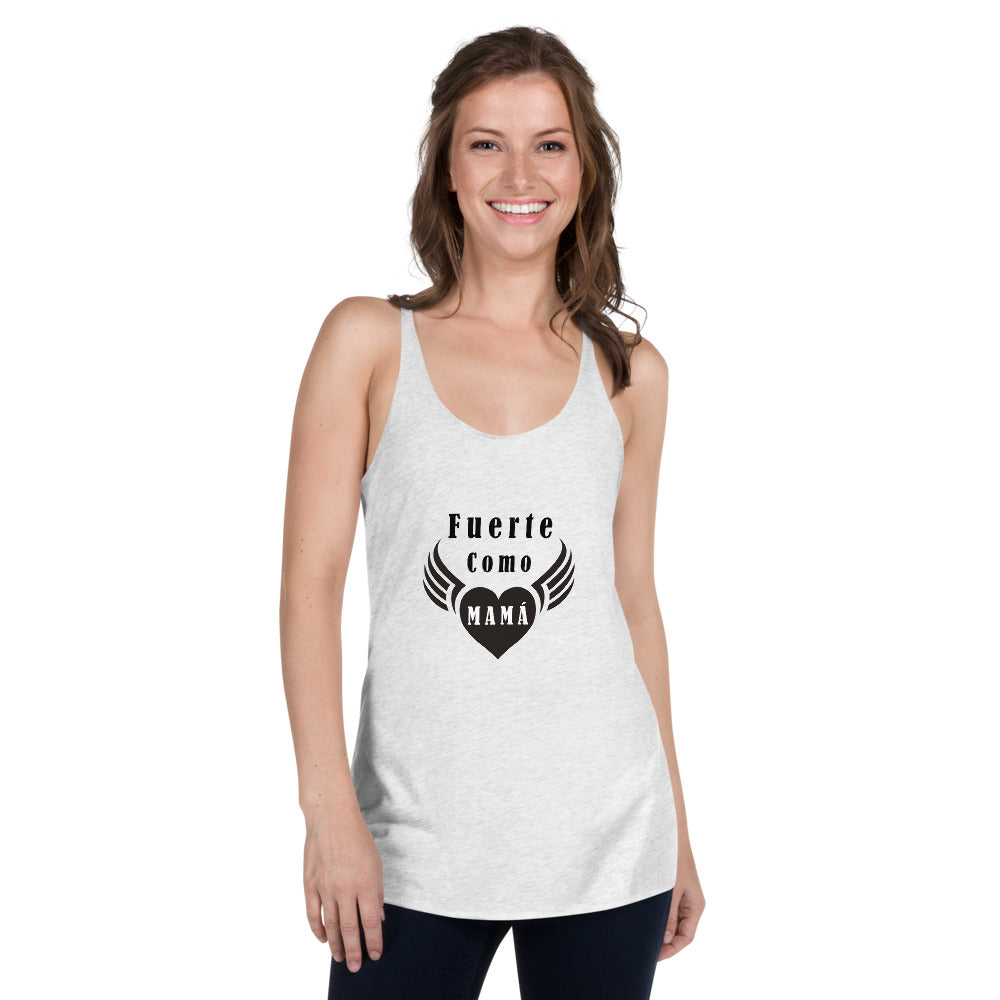 Fuerte como mamá Tank Top Racerback para mujer
