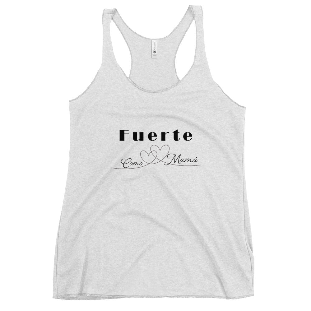 Fuerte como  mamá Tank Top Racerback para mujer