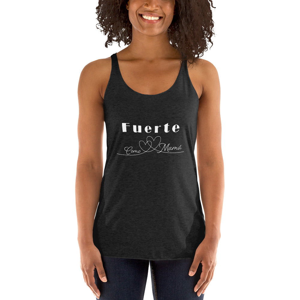 Fuerte como Mamá Tank Top Racerback para mujer